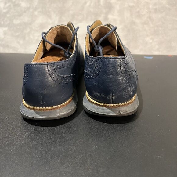 Cole Haan OS Grand Wingtip Oxford Men's 10 Blue C12699 Leather Shoes - Picture 5 of 10